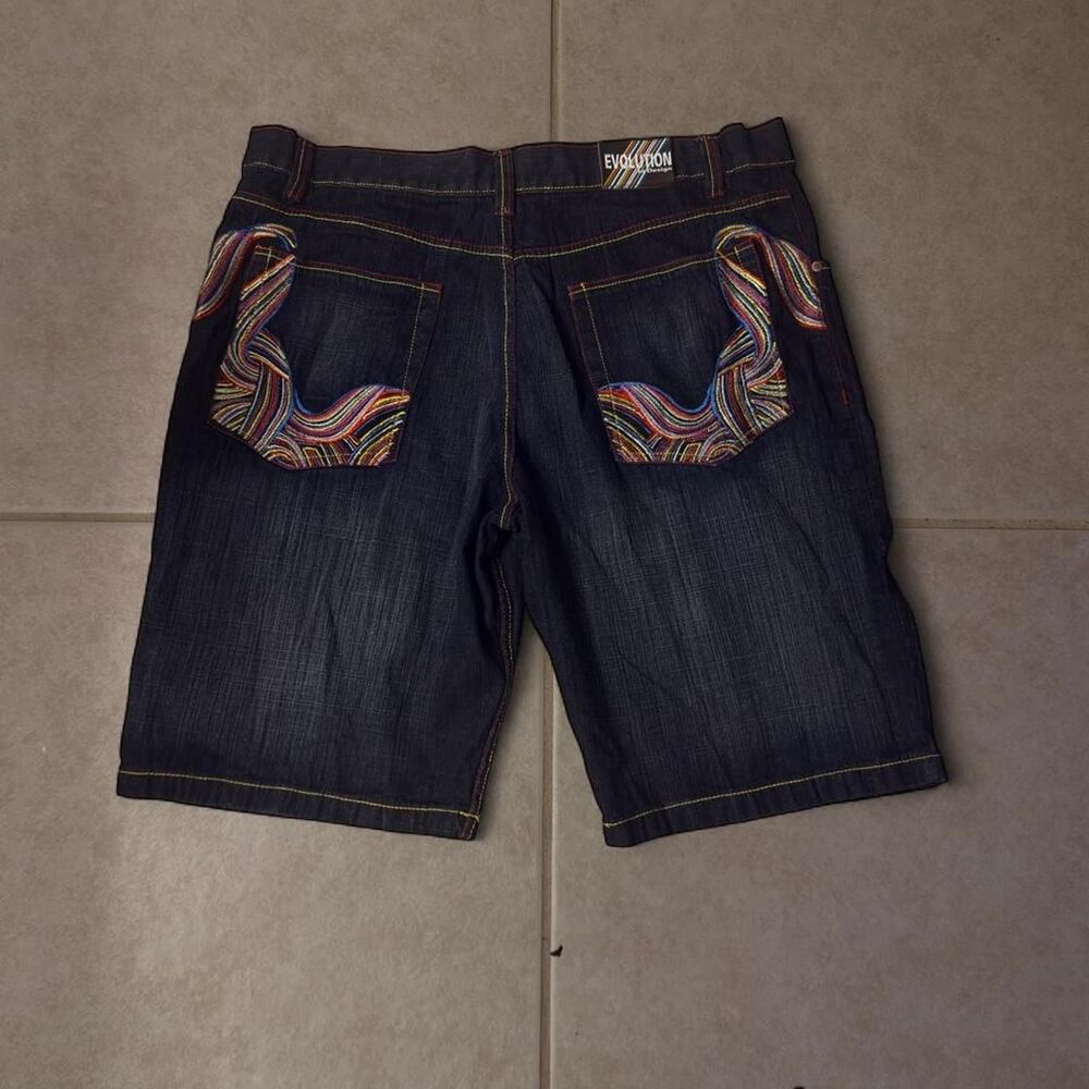 Men's Navy and Blue Shorts